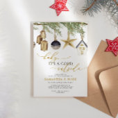 Invitation Bébé c'est un Baby shower d'hiver froid dehors