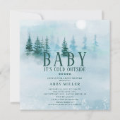 Invitation Bébé C'est un temps pour l'hiver dehors (Devant)