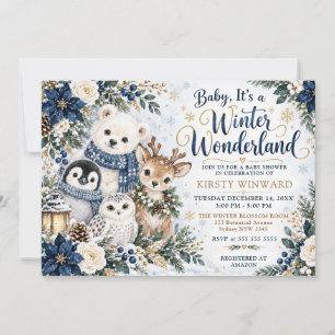 Invitation Bébé, c'est une Baby Shower merveilleuse d'hiver