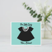 Invitation BÉBÉ C'est une fille qui naît (Debout devant)