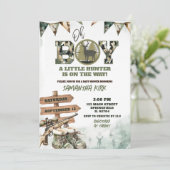 Invitation Bébé chasse camouflage Shower (Debout devant)