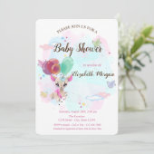 Invitation Bébé Cher, Ballons, Baby shower d'éclaboussure du (Debout devant)