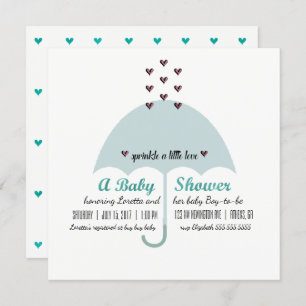 Invitation BÉBÉ & CO Bleu Et Baby shower Rose Fête De Sprinki