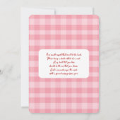 Invitation Bébé coccinelle rose Fille Shower (Dos)