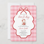 Invitation Bébé coccinelle rose Fille Shower (Devant)