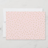 Invitation Bébé couleur personnalisée Saupoudrer de confettis (Dos)