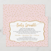 Invitation Bébé couleur personnalisée Saupoudrer de confettis (Devant / Derrière)