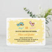 Invitation Bébé Couteaux Fête De Révélation De Sexe De Garçon (Debout devant)