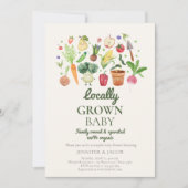 Invitation Bébé cultivé localement Fermiers Marché Couples Do (Devant)