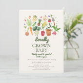 Invitation Bébé cultivé localement Fermiers Marché Couples Do (Debout devant)