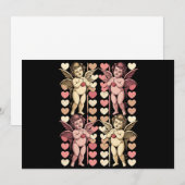 Invitation Bébé Cupidon Coquette arc Retro Saint-Valentin (Devant / Derrière)