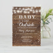 Invitation Bébé d’hiver il fait froid à l’extérieur du baby s (Debout devant)