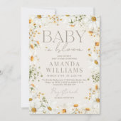 Invitation Bébé dans le Baby shower de la marguerite en fleur (Devant)