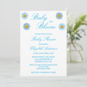 Invitation Bébé dans le Baby shower en fleur (Debout devant)