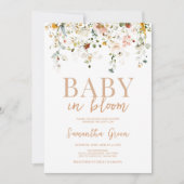 Invitation Bébé dans le Baby shower en fleur (Devant)