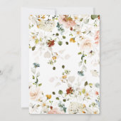 Invitation Bébé dans le Baby shower en fleur (Dos)