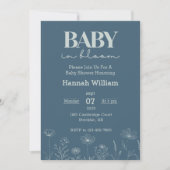 Invitation Bébé dans le Baby shower en fleur (Devant)