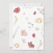 Invitation Bébé dans le Baby shower en fleur (Dos)