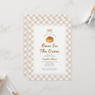 Invitation Bébé dans le four : une baby shower neutre en term