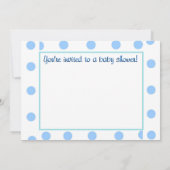 Invitation Bébé dans une boîte-cadeau bleu (Dos)