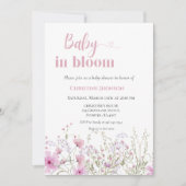 Invitation Bébé dans une floraison fleur sauvage baby shower  (Devant)
