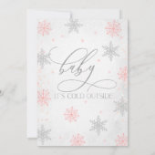 Invitation Bébé d'argent Il fait froid dehors Baby shower de  (Dos)