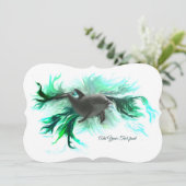 Invitation Bébé dauphin (Debout devant)