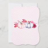 Invitation Bébé d'automne saupoudrer pour fille avec Feuilles (Dos)