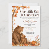 Invitation Bébé d'Automne: Shower pour Ourson (Devant)