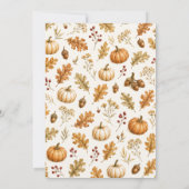 Invitation Bébé d'Automne: Shower pour Ourson (Dos)