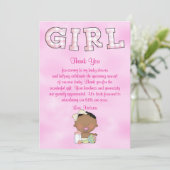 Invitation Bébé de baby shower ethnique (Debout devant)