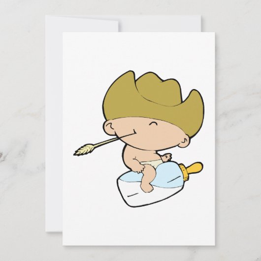 Invitation bébé de cowboy (Devant)