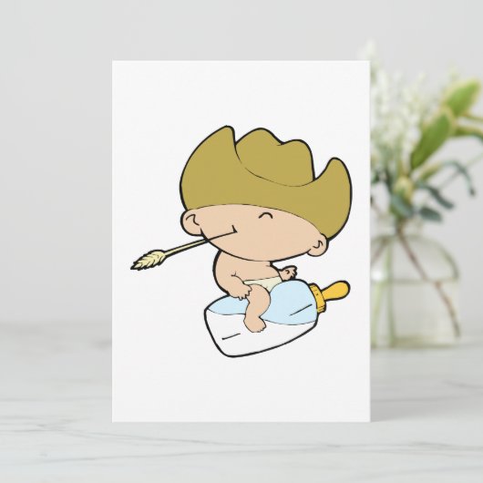 Invitation bébé de cowboy (Debout devant)