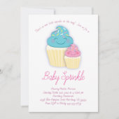 Invitation Bébé de Cupcake mignon Douche Sprinkle (Devant)
