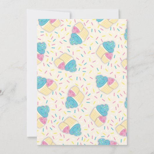 Invitation Bébé de Cupcake mignon Douche Sprinkle (Dos)