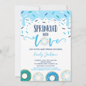 Invitation Bébé de Donut saupoudré d'invitation avec amour (Devant)