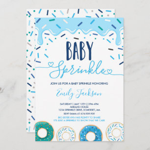 Invitation Bébé de Donut saupoudré d'invitation avec amour