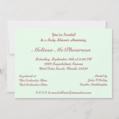 Invitation Bébé de Flamant rose (Dos)