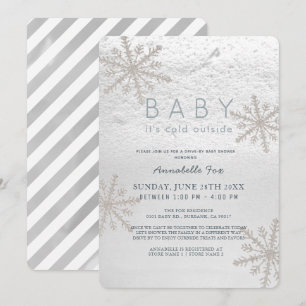 Invitation Bébé de flocon de neige Son Baby shower d'entraîne