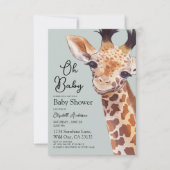 Invitation Bébé de Giraffe Oh Baby shower (Devant)