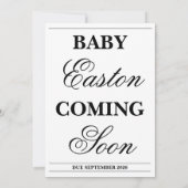 Invitation Bébé de journal annonce de grossesse attendue (Dos)