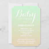 Invitation Bébé de la chaux et de la pêche (Devant)