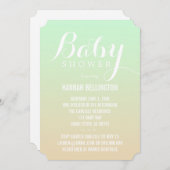 Invitation Bébé de la chaux et de la pêche (Devant / Derrière)