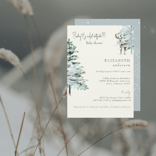 Invitation Bébé de la forêt hivernale il fait froid Baby Show