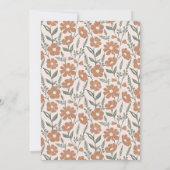 Invitation Bébé de marguerite rustique en fleur Douche genre (Dos)