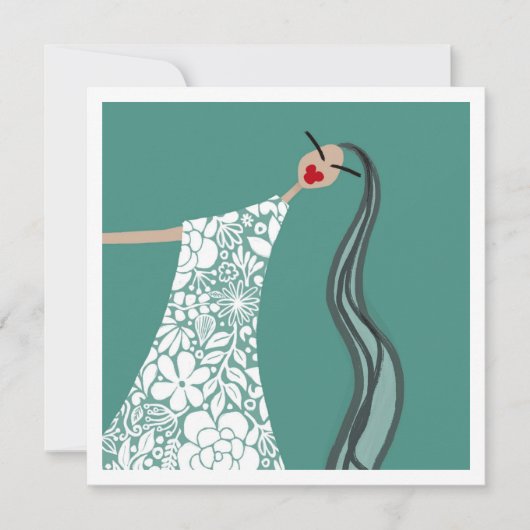 Invitation Bébé de plage en fleurs blanches Illustration de m (Devant)