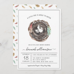Invitation Bébé de printemps  Sur le point d'atteindre le Bab