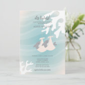 Invitation Bébé de requin doux (Debout devant)