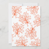 Invitation Bébé Dessiné À La Main Dans Le Baby shower Fleur (Dos)