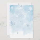 Invitation Bébé d'hiver bleu Il fait froid dehors Baby shower (Dos)